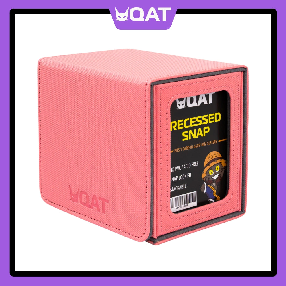 QAT Showcase Gearbox.  Leather Deck Box for 100+ Double Sleeved Cards