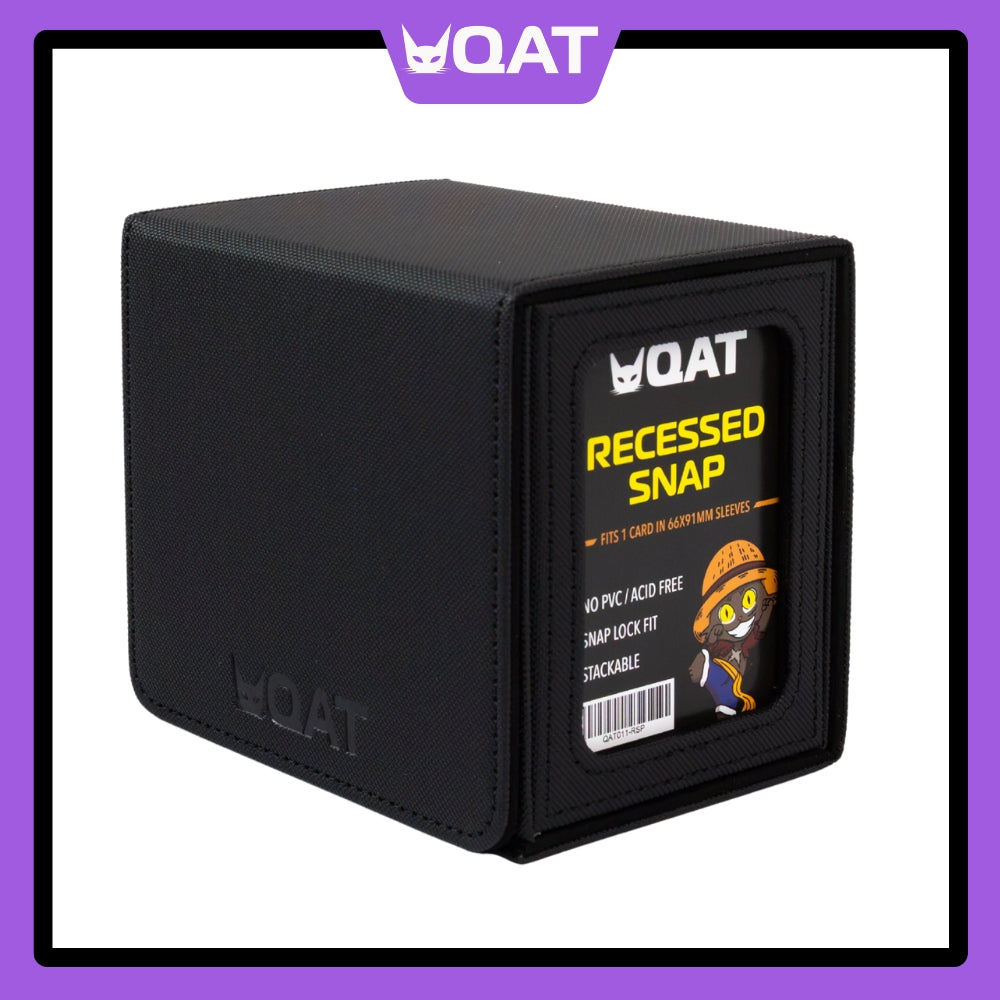 QAT Showcase Gearbox.  Leather Deck Box for 100+ Double Sleeved Cards
