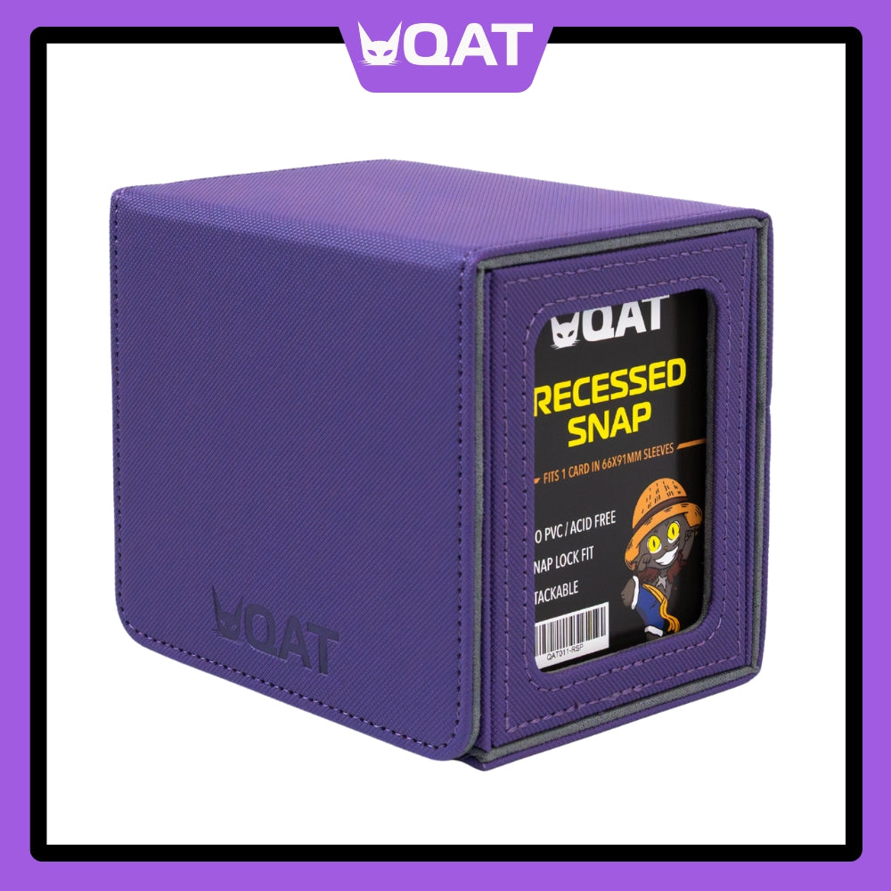 QAT Showcase Gearbox.  Leather Deck Box for 100+ Double Sleeved Cards