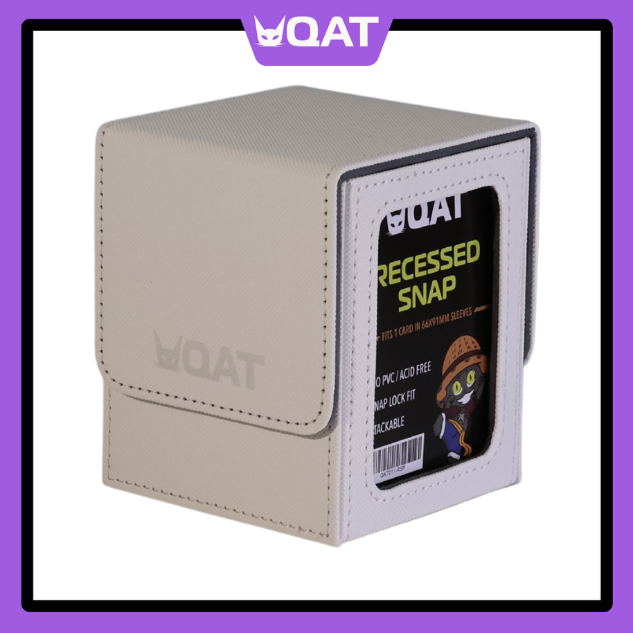 QAT Showcase Convertible Deck Box – Fits 100+ Double-Sleeved Cards | Premium Leather Magnetic Deck Box