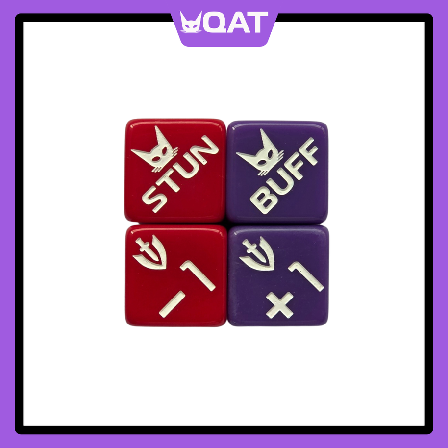 Riftbound dice 4pcs (2 Pair) Stun, Buff, Might