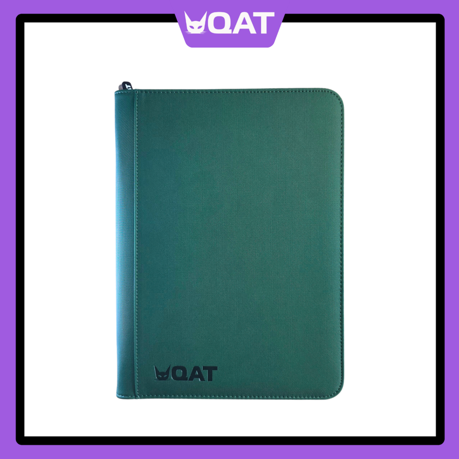 QAT Premium Leather 9-Pocket Binder (Pokémon, MTG, One Piece, Lorcana – 360 Cards)