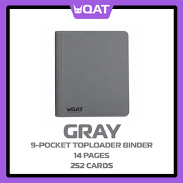 QAT 9-Pocket Toploader Binder (Pokémon, MTG, One Piece, Sports Cards – 14 Pages)