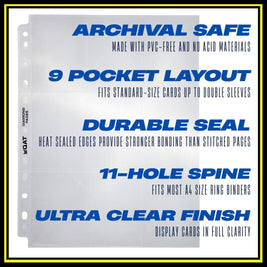 [QAT] 9-Pocket Diamond Pages.  20pcs per pack.