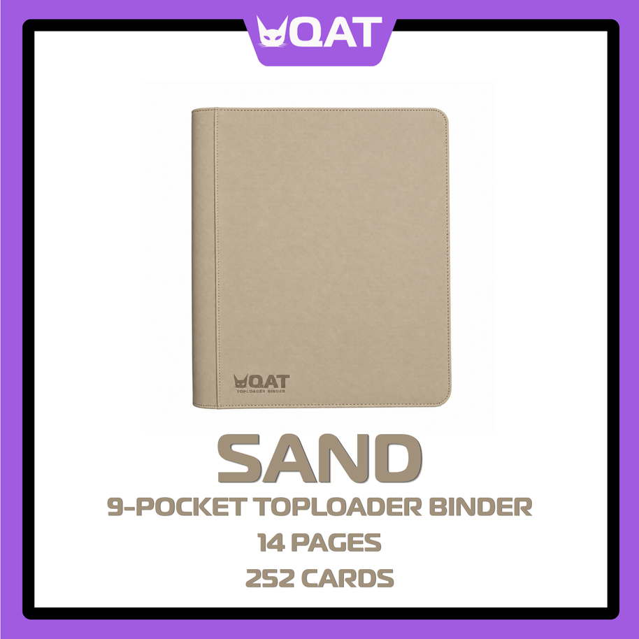QAT 9-Pocket Toploader Binder (Pokémon, MTG, One Piece, Sports Cards – 14 Pages)