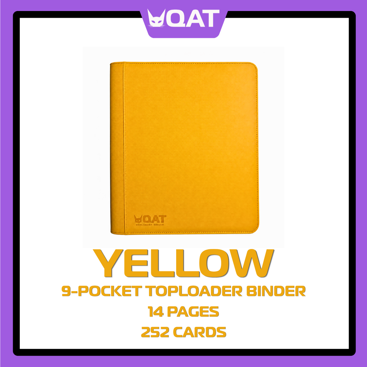 QAT 9-Pocket Toploader Binder (Pokémon, MTG, One Piece, Sports Cards – 14 Pages)