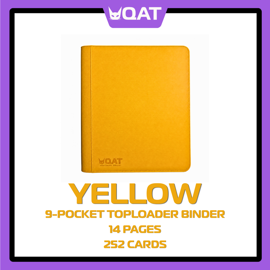 QAT 9-Pocket Toploader Binder (Pokémon, MTG, One Piece, Sports Cards – 14 Pages)