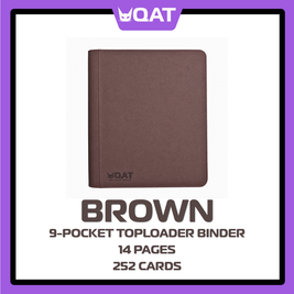 QAT 9-Pocket Toploader Binder (Pokémon, MTG, One Piece, Sports Cards – 14 Pages)