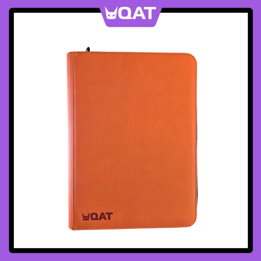 QAT Premium Leather 9-Pocket Binder (Pokémon, MTG, One Piece, Lorcana – 360 Cards)