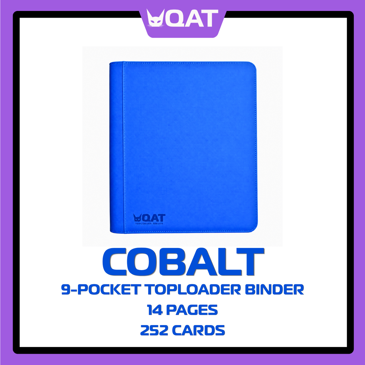 QAT 9-Pocket Toploader Binder (Pokémon, MTG, One Piece, Sports Cards – 14 Pages)