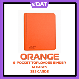 QAT 9-Pocket Toploader Binder (Pokémon, MTG, One Piece, Sports Cards – 14 Pages)