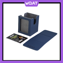 QAT Showcase Convertible Deck Box – Fits 100+ Double-Sleeved Cards | Premium Leather Magnetic Deck Box