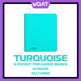 QAT 9-Pocket Toploader Binder (Pokémon, MTG, One Piece, Sports Cards – 14 Pages)