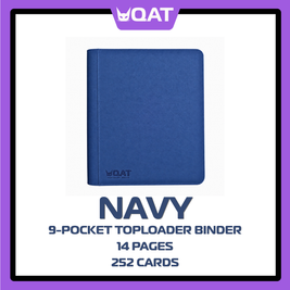 QAT 9-Pocket Toploader Binder (Pokémon, MTG, One Piece, Sports Cards – 14 Pages)