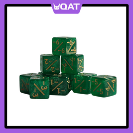 QAT 10pcs D6 12mm Plus/Minus Counter Dice for TCGs, Tabletop & Board Games