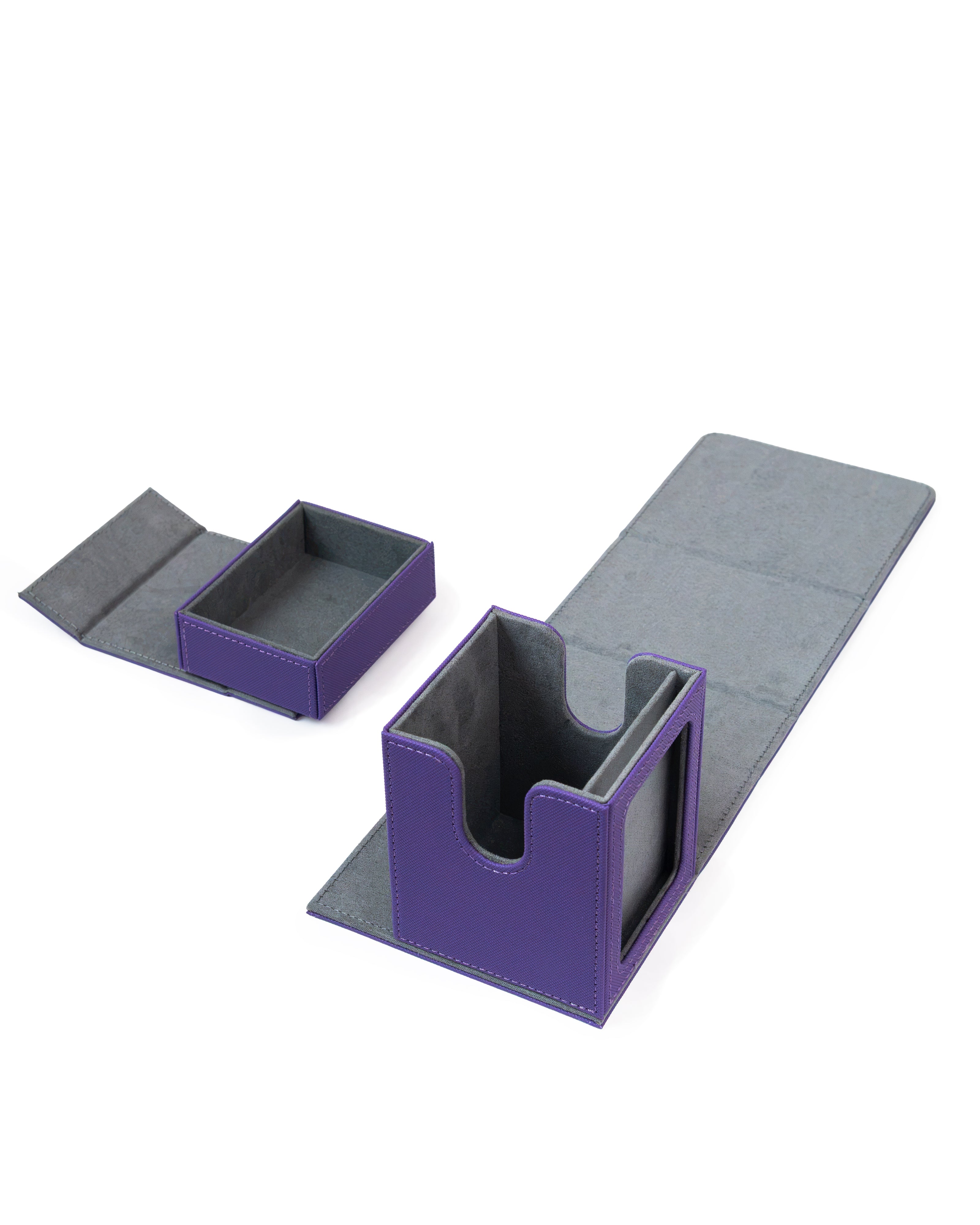 QAT Showcase Gearbox.  Leather Deck Box for 100+ Double Sleeved Cards