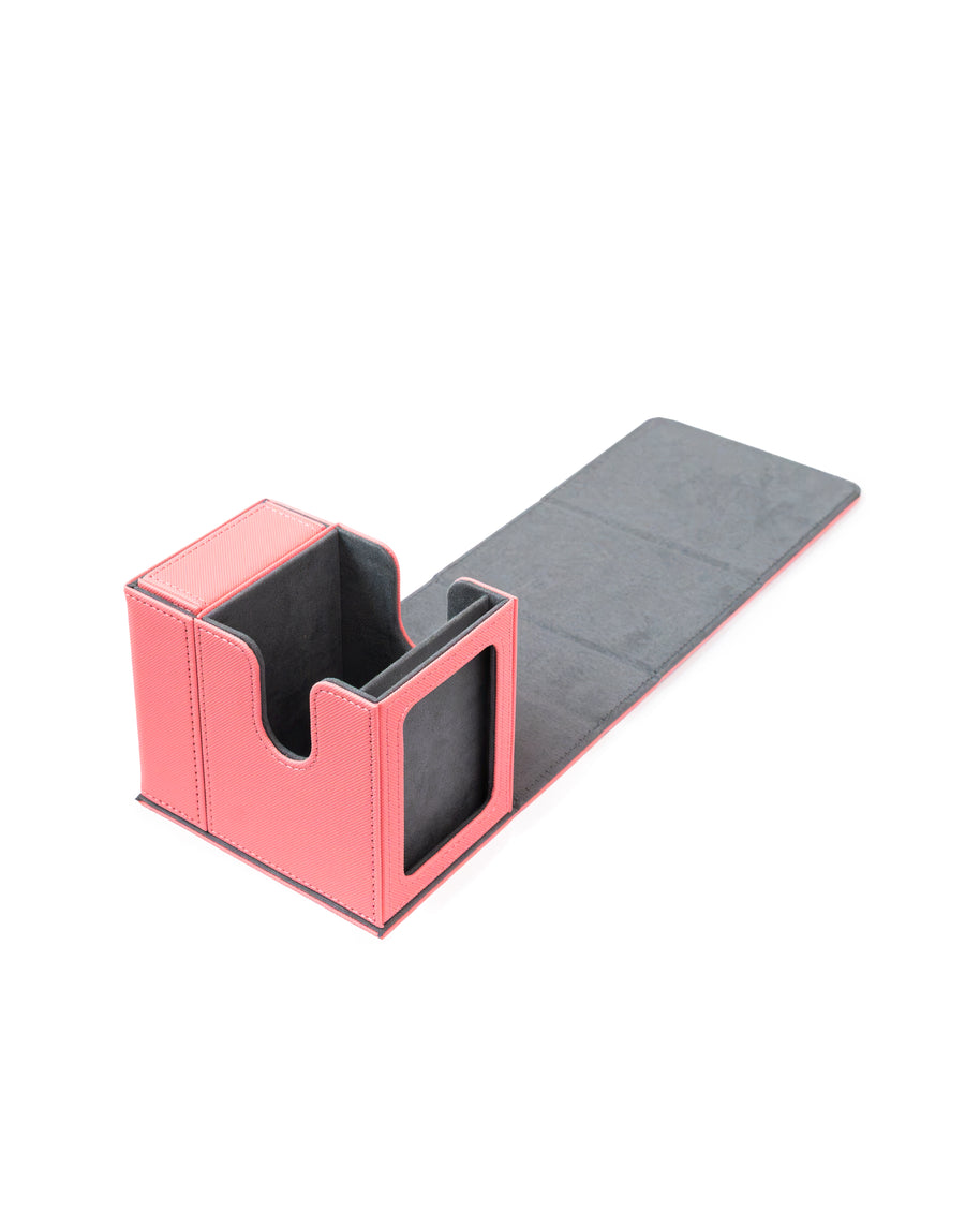 QAT Showcase Gearbox.  Leather Deck Box for 100+ Double Sleeved Cards