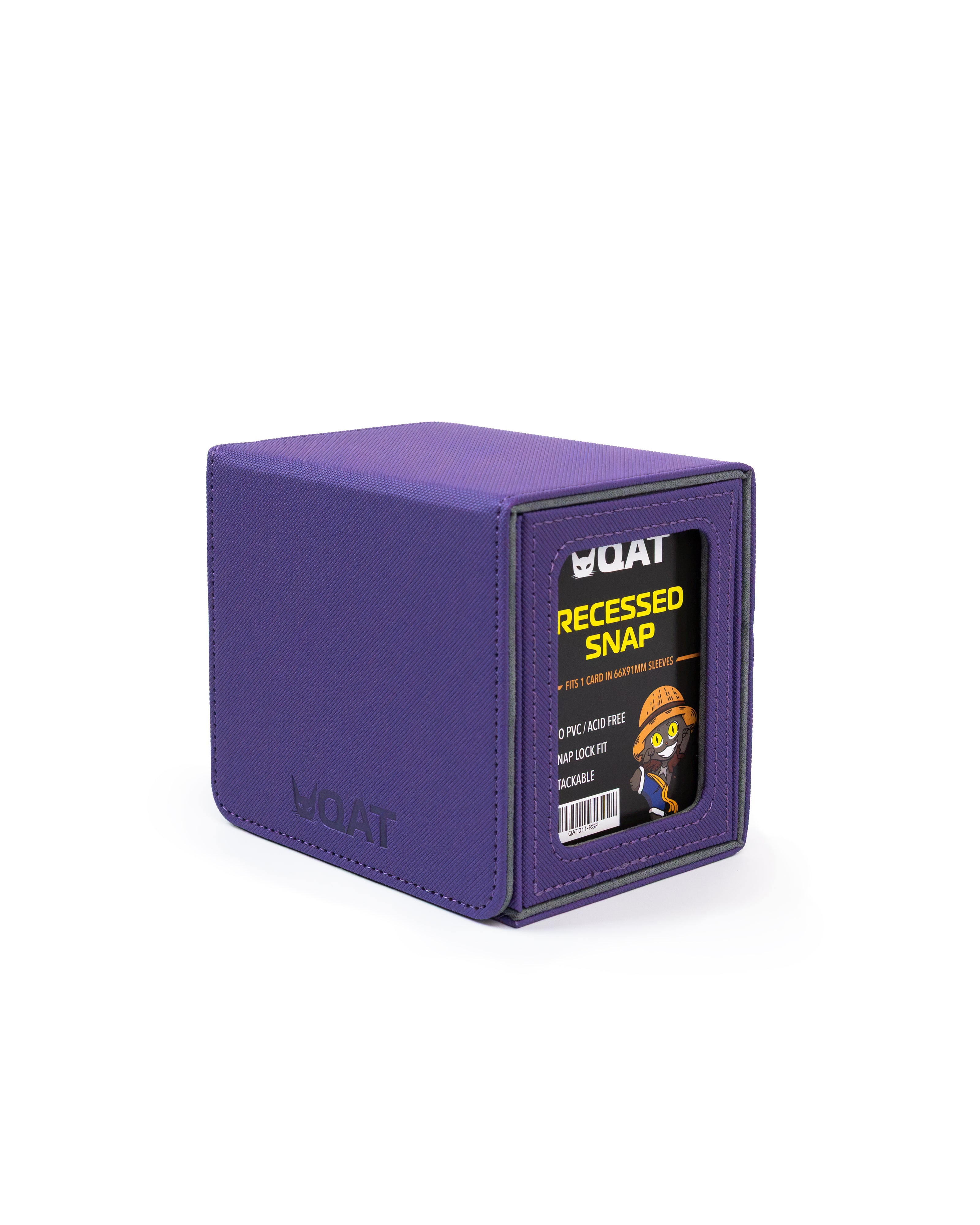 QAT Showcase Gearbox.  Leather Deck Box for 100+ Double Sleeved Cards