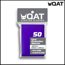[QAT] [GLOSSY] Small Card Sleeves (62x89mm) [STARTER SERIES].  For Yu-Gi-Oh and Cardfight! Vanguard