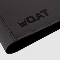 QAT Premium 12-Pocket Card Binder.  Leather material with zipper closure.  Side loading.