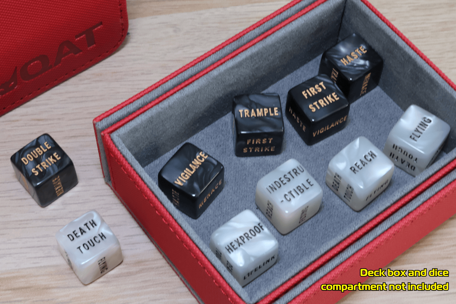 QAT 10PCS Keyword Dice 16mm for Magic: The Gathering (Ability Dice)