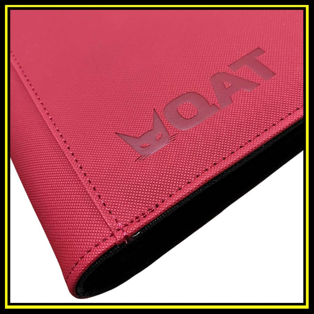 QAT Premium 12-Pocket Card Binder.  Leather material with zipper closure.  Side loading.