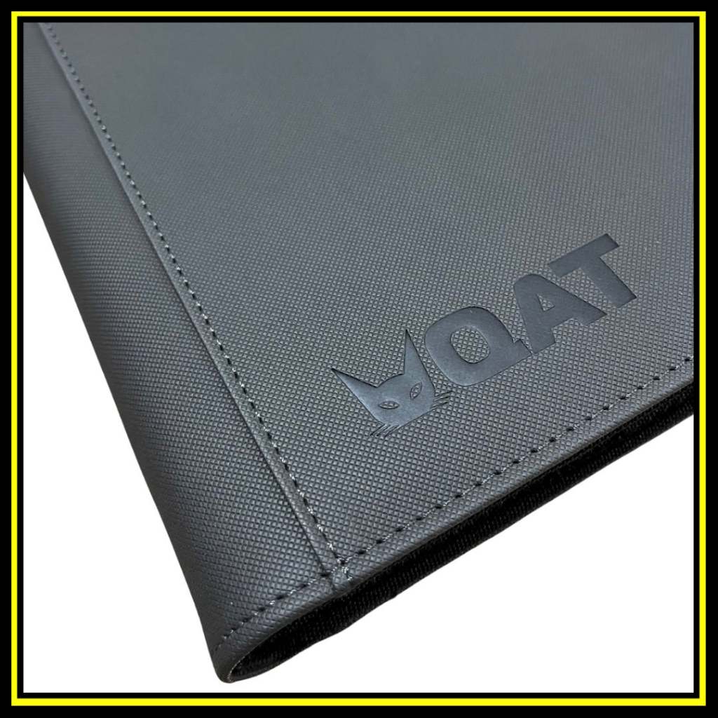 QAT Premium 12-Pocket Card Binder.  Leather material with zipper closure.  Side loading.