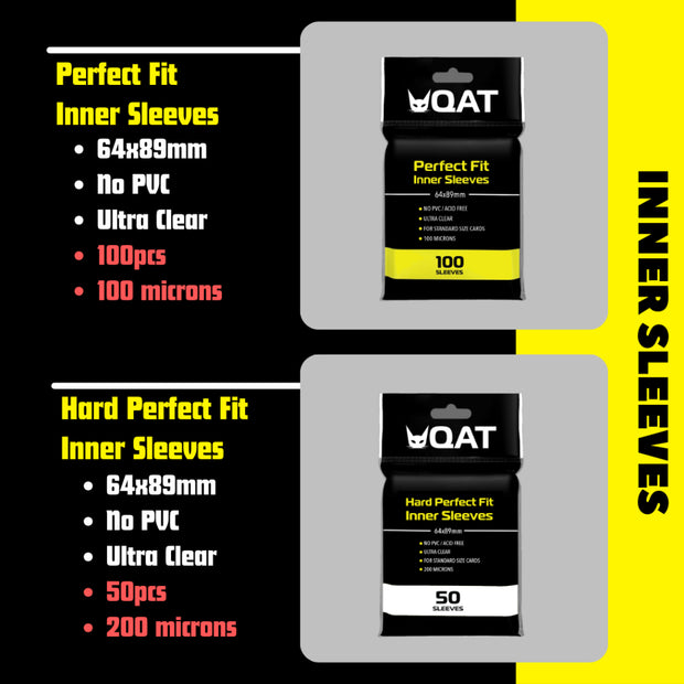 [QAT] HARD Perfect Fit Inner Sleeves for Standard Size Cards (64x89mm)